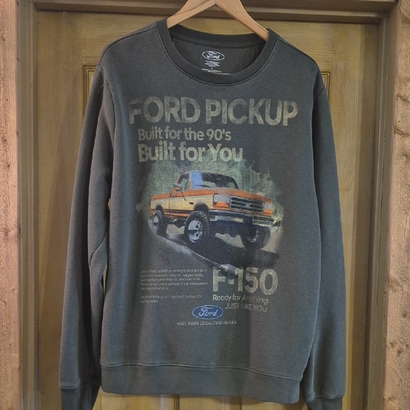 Ford Other - Ford Men's Muted Green Crewneck Sweatshirt Long Sleeve 90s Comfy Unisex Warm